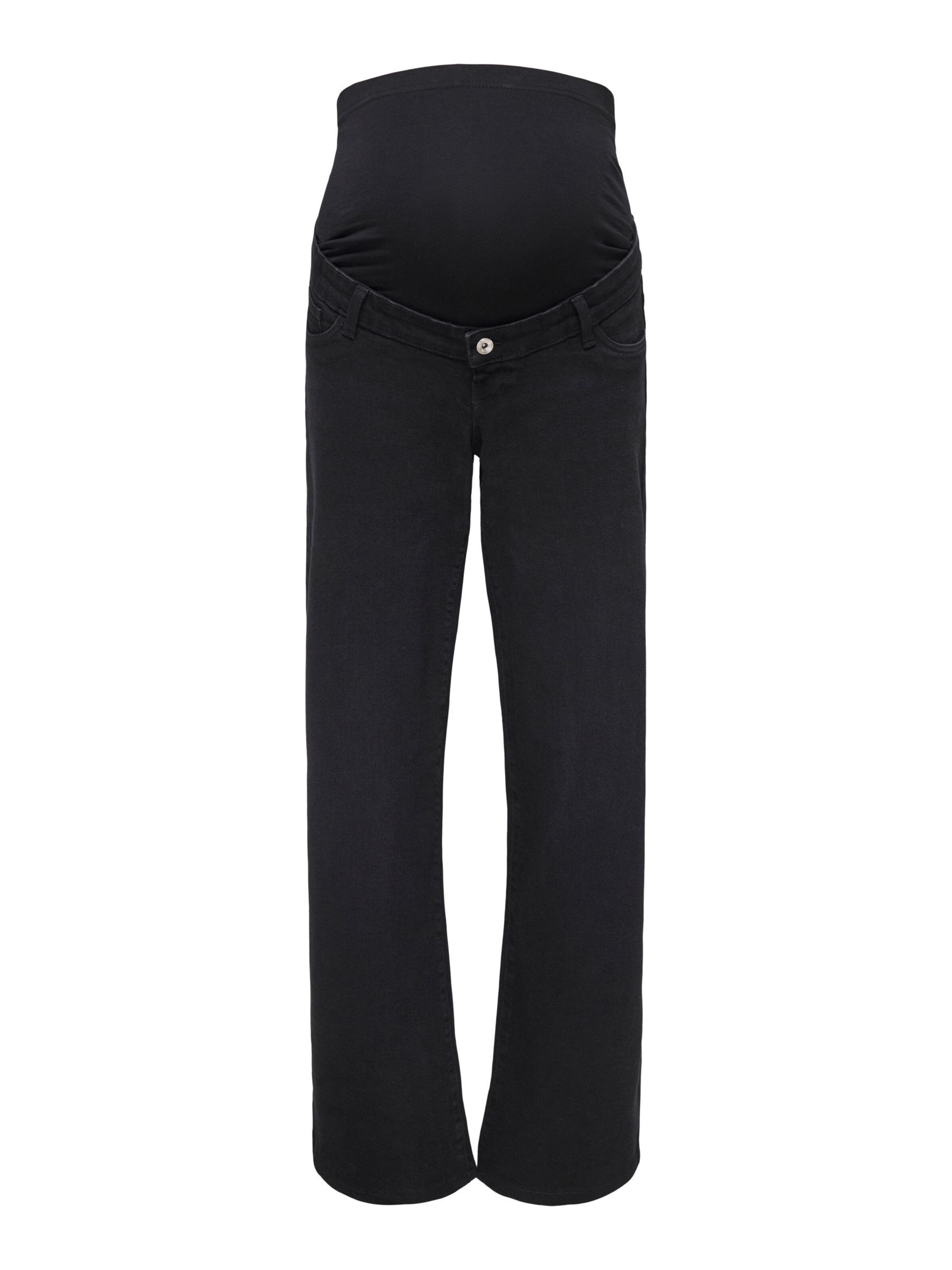 Only Maternity Wide leg Jeans in Zwart