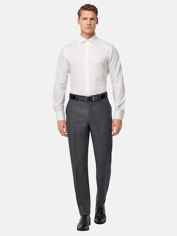 Boggi Milano Slim fit Trousers with creases in Grey