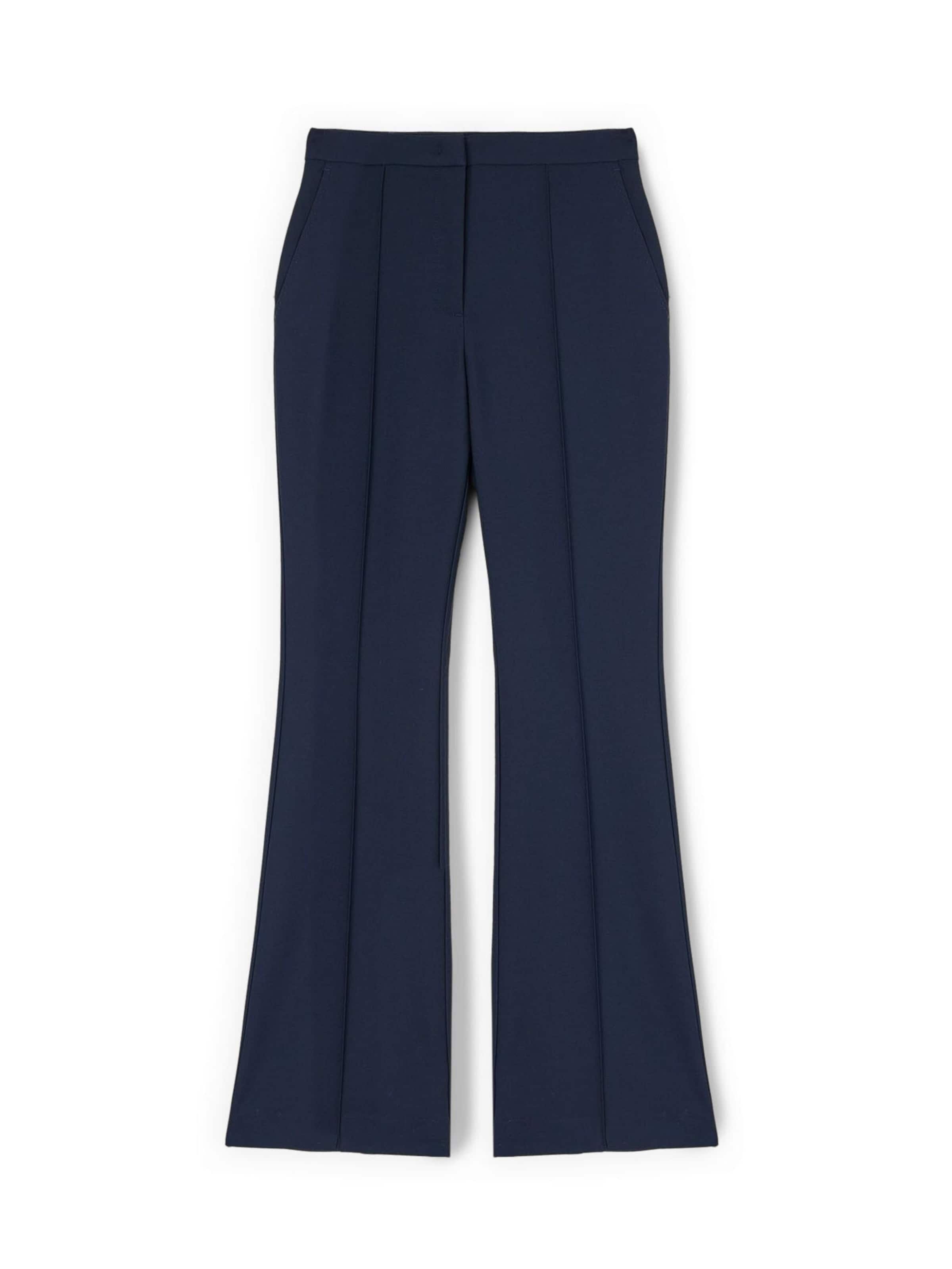 MOTIVI Flared Broek in Blauw: voorkant