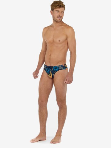 HOM Swim Mini Briefs ' Tiki ' in Blau