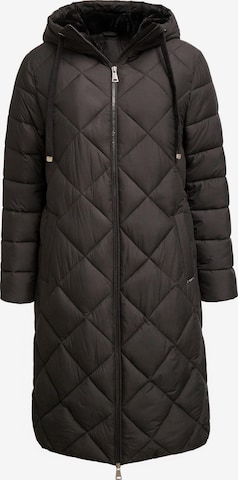 Funk since 1776 Winter Coat 'Steppmantel mit Kapuze' in Black: front