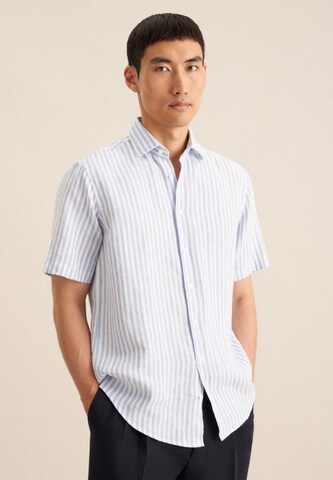 Coupe regular Chemise business SEIDENSTICKER en bleu : devant