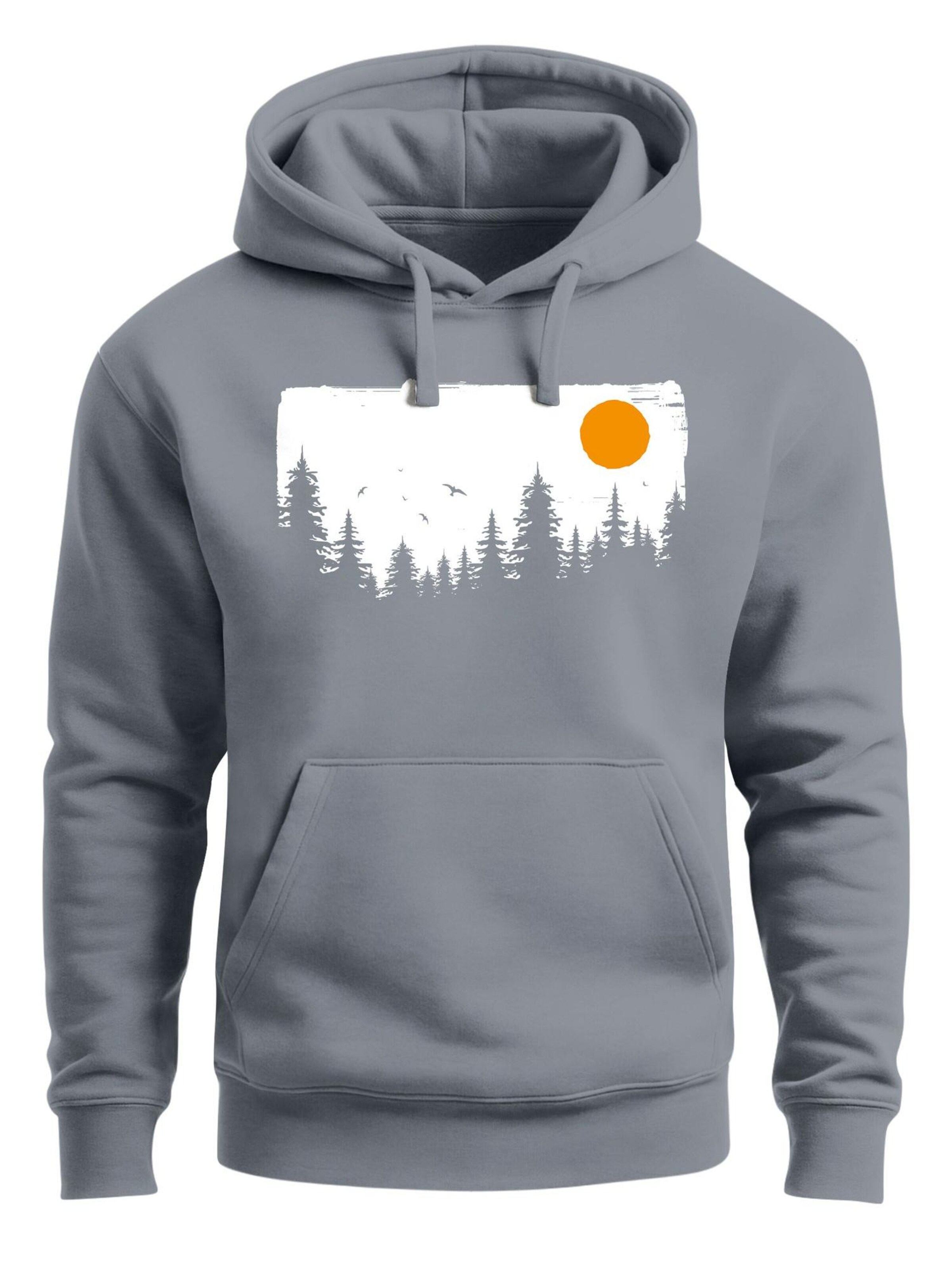 Neverless Sweatshirt 'Forest' in Grey: front