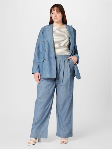 Wide Leg Pantalon à pince 'JOIREYDA' Lauren Ralph Lauren Plus en bleu