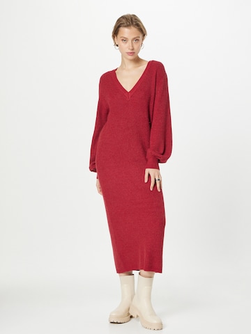 OBJECT Pletené šaty 'MALENA' - Červená: predná strana