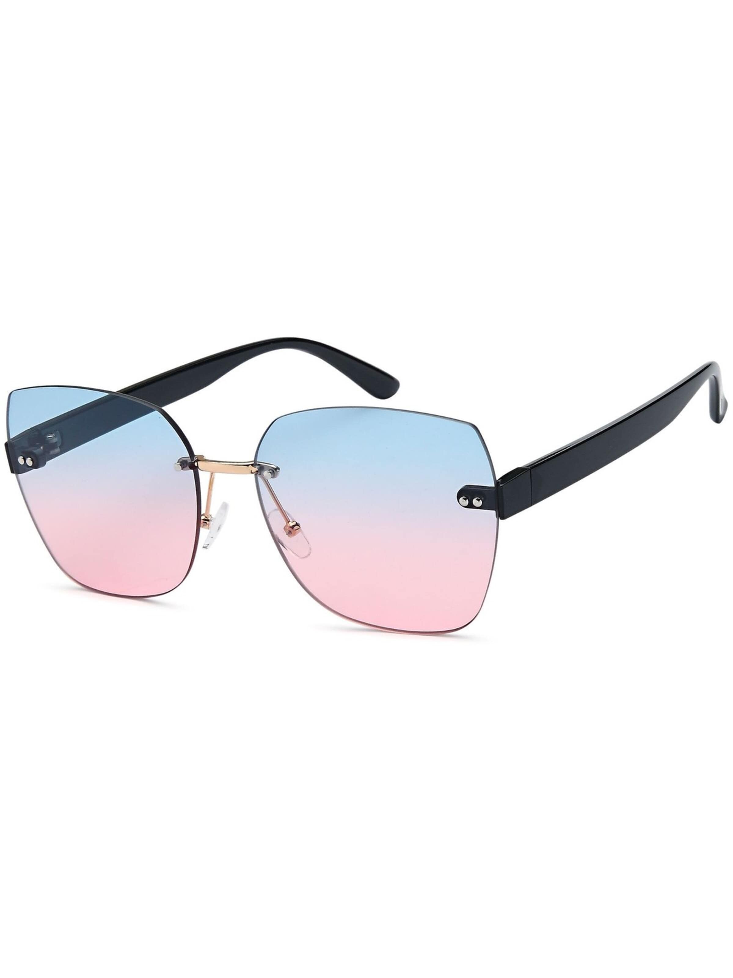 styleBREAKER Sunglasses 'Rahmenlose Rechteckige Sonnenbrille' in Mixed colors: front
