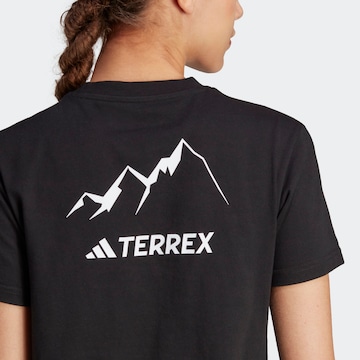 ADIDAS TERREX Λειτουργικό μπλουζάκι 'Graphic Mtn' σε μαύρο