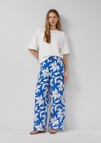 s.Oliver Wide Leg Hose in Blau: Vorderseite