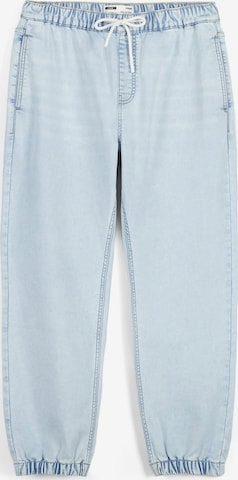 Bershka Tapered Jeans in Blue: front