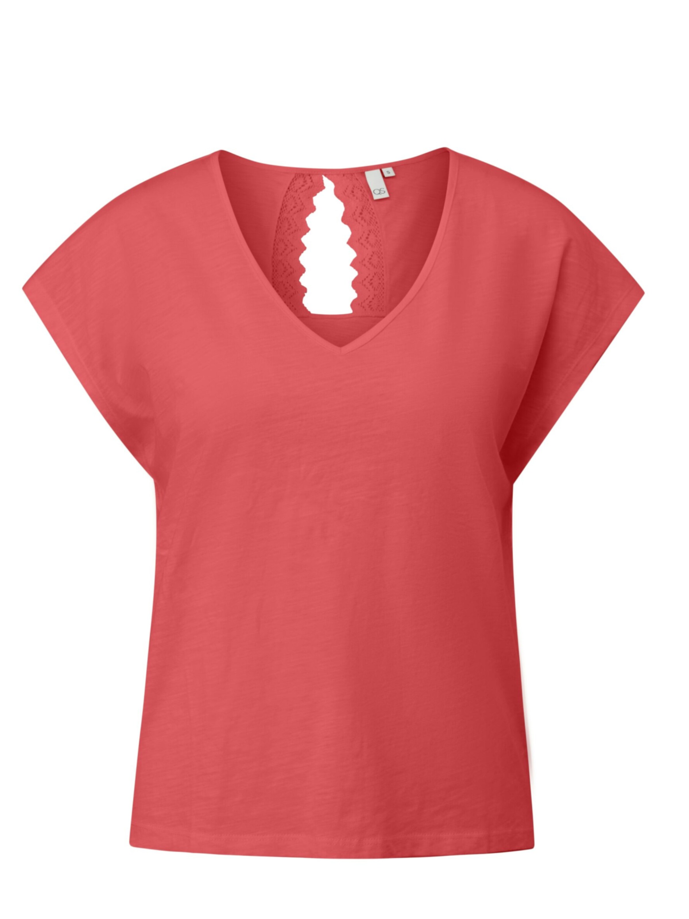 QS T-shirt en L en rouge, Vue avec produit