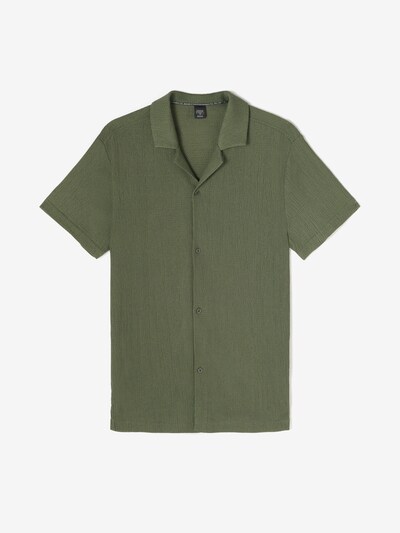 Le Temps Des Cerises Chemise 'Velab' en vert foncé, Vue avec produit