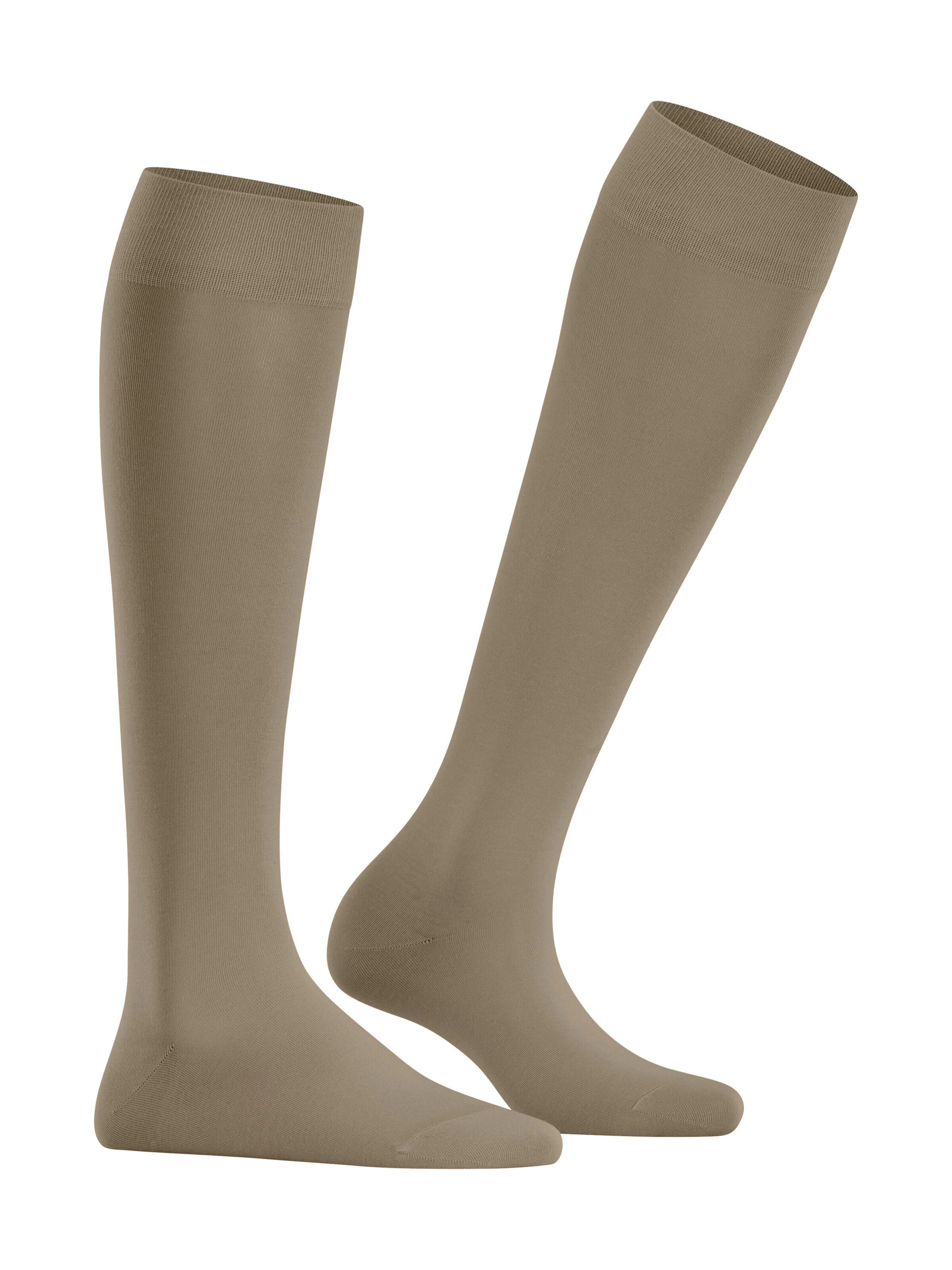 FALKE Knee High Socks 'Cotton Touch' in Beige