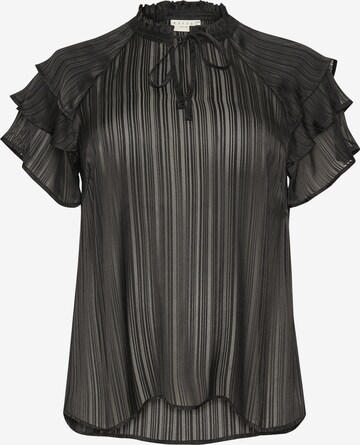 KAFFE CURVE Blouse 'Jola' in Zwart: voorkant