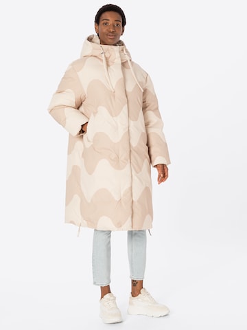 Marimekko Vinterkappa 'Jarla Lokki' i beige: framsida