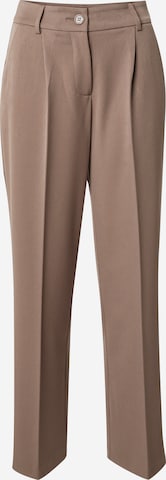 Pantalon à plis rosemunde en marron : devant