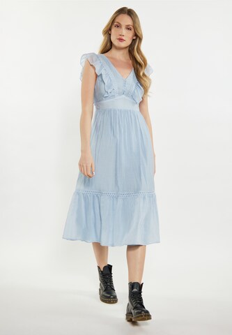 DreiMaster Vintage Summer Dress in Blue: front