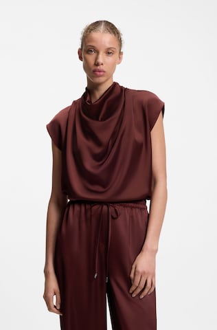 HUGO Bluse in Braun: Vorderseite