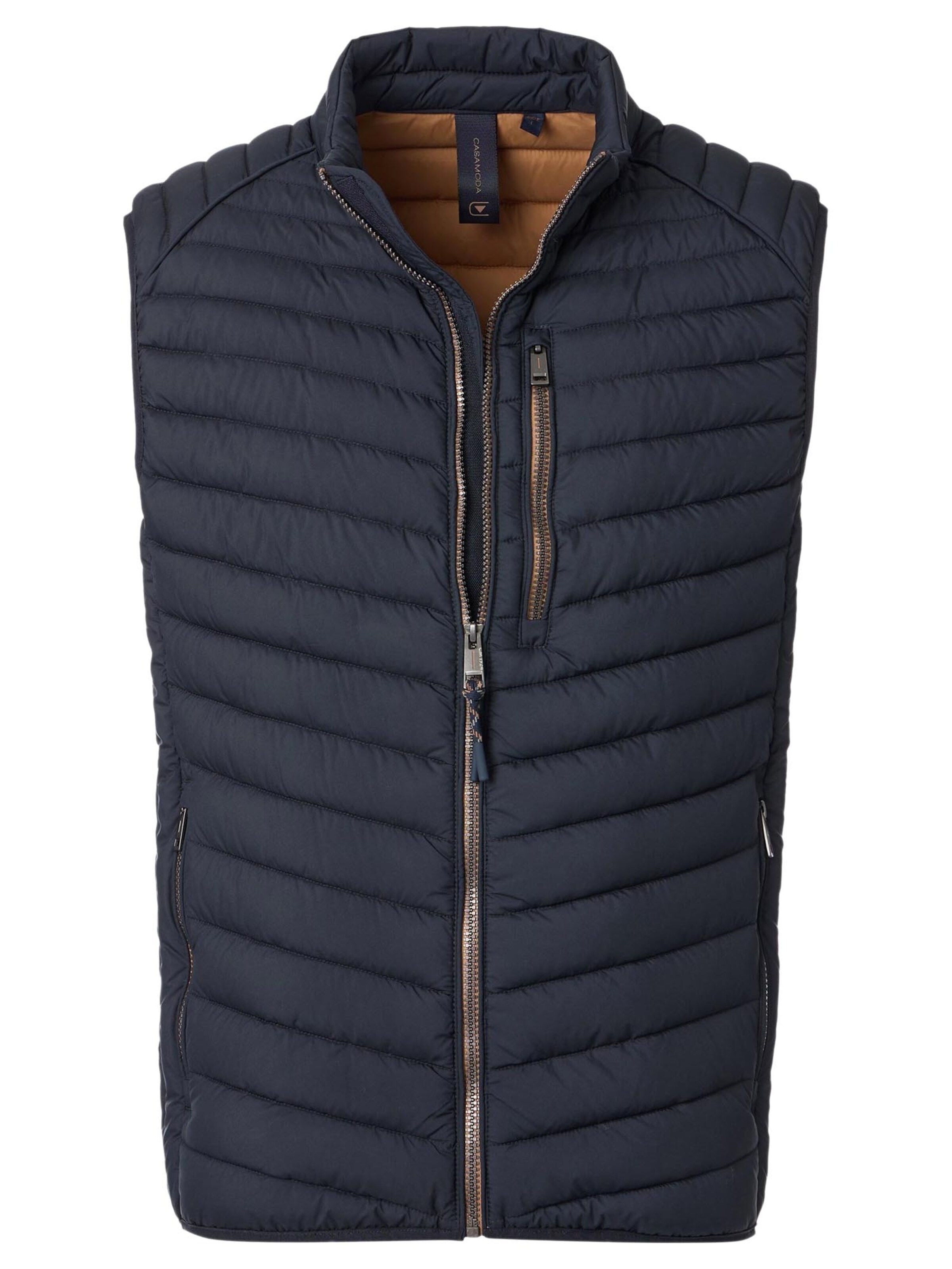 CASAMODA Vest 'Basic' in Blue: front