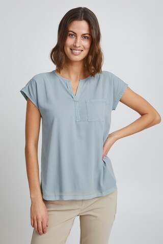 Fransa Blouse 'Zawov' in Blauw: voorkant