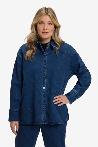 Ulla Popken Blouse in Blauw: voorkant