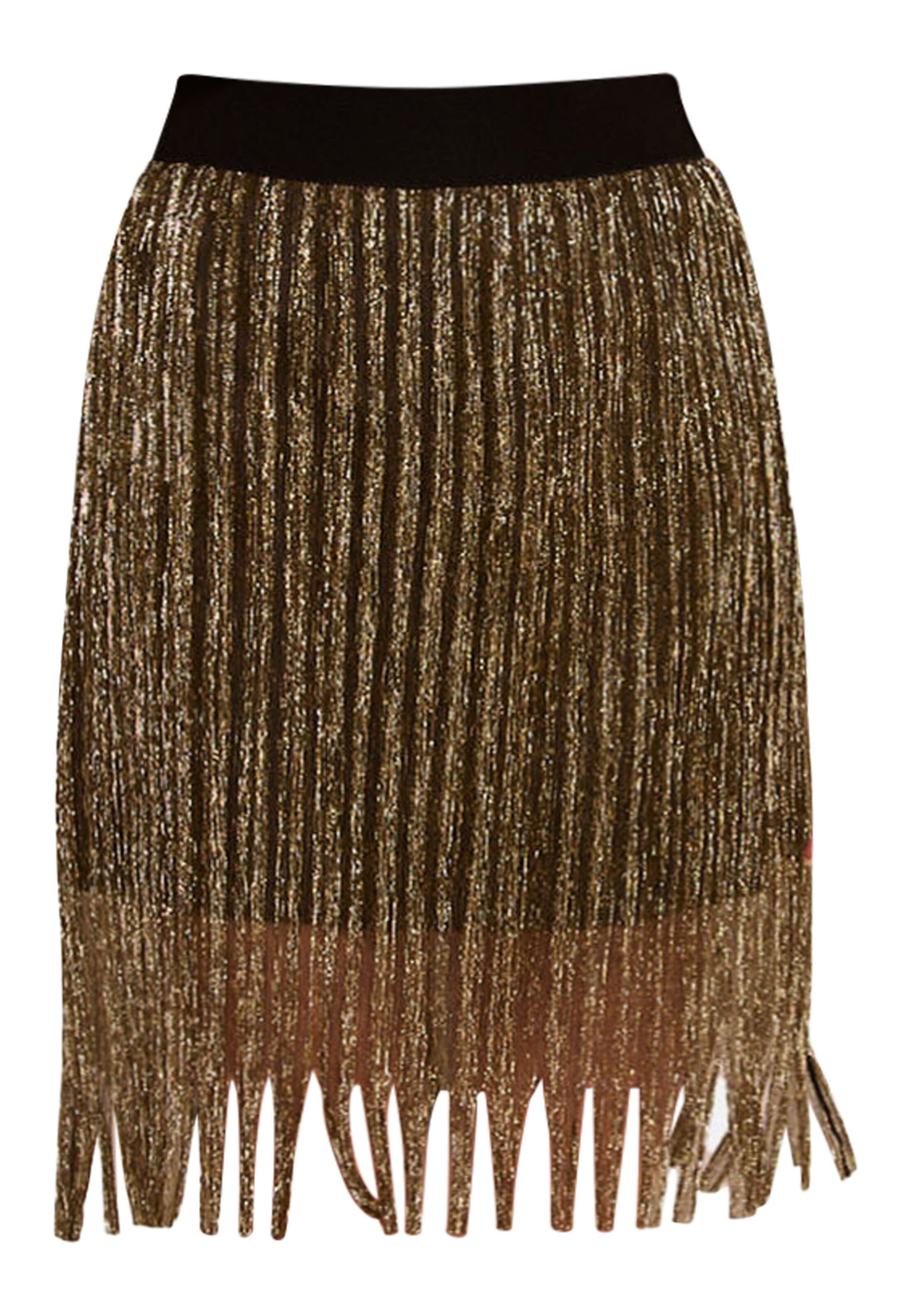 TOOche Skirt 'Fringe Gold' in Gold: front
