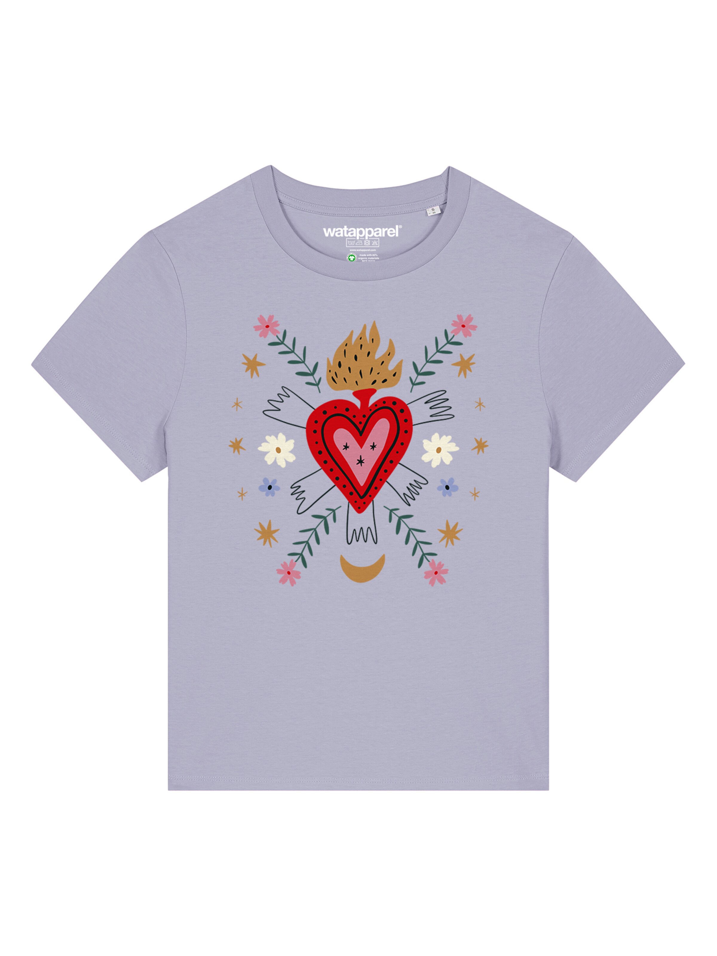 Watapparel Shirt 'Love And Flex' in Purple: front