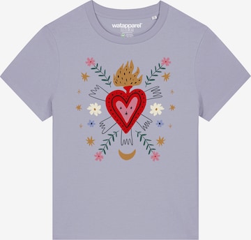 T-shirt 'Love And Flex' Watapparel en violet : devant