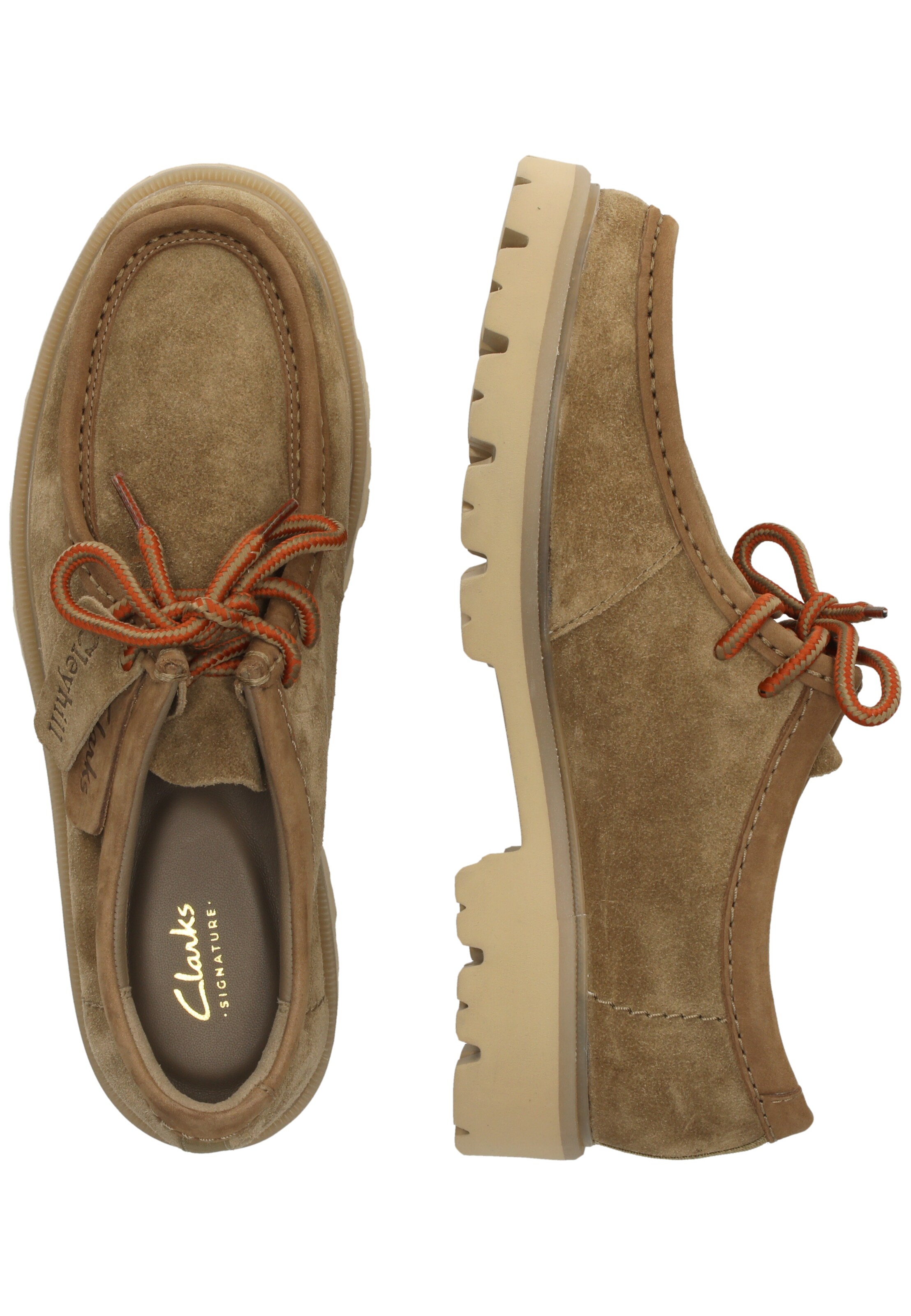 CLARKS Lace-up shoe 'Cleyhill Seam' in Brown