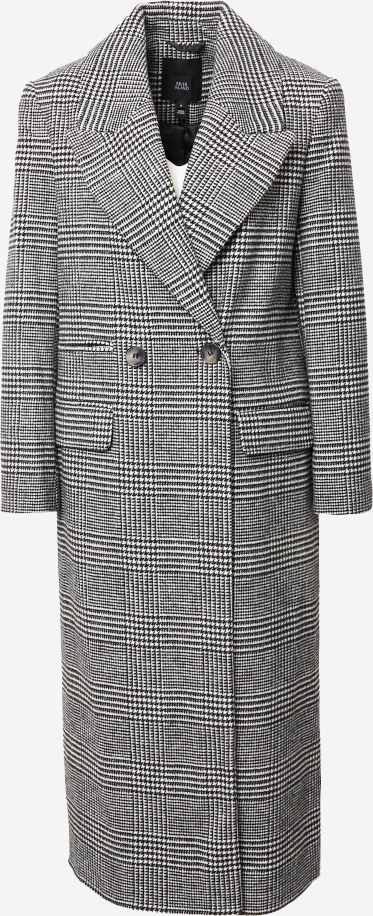 River island hot sale checked coat