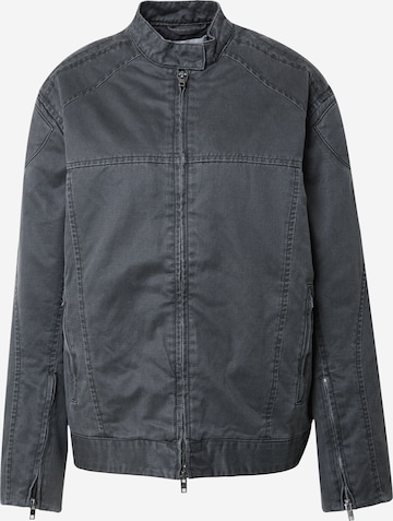 WEEKDAY Демисезонная куртка 'Reed Biker' в Серый: спереди