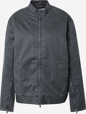 WEEKDAY Between-Season Jacket 'Reed Biker' in Grey: front