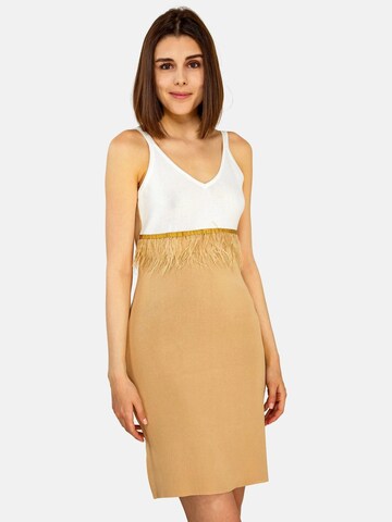TOOche Dress in Beige