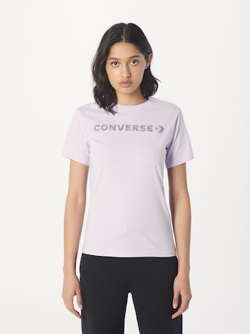 CONVERSE - Camiseta en lila: frente