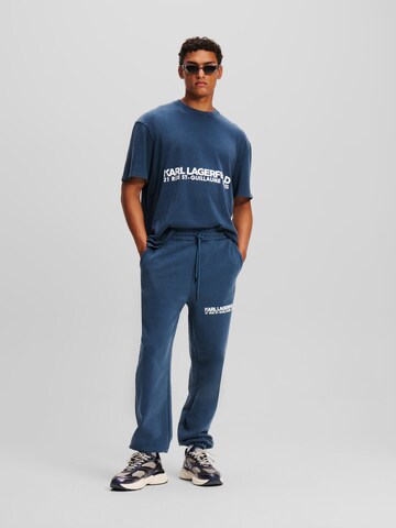 Karl Lagerfeld Regular Trousers 'Rue St-Guillaume' in Blue