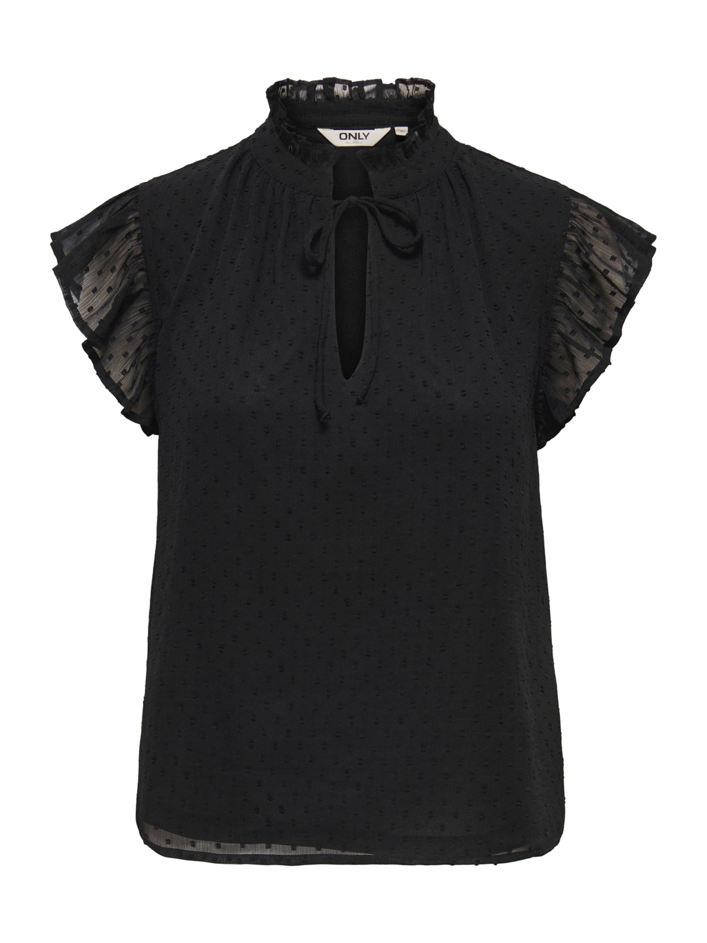 ONLY Blouse 'ONLLANDAU DOBBY' in Black: front