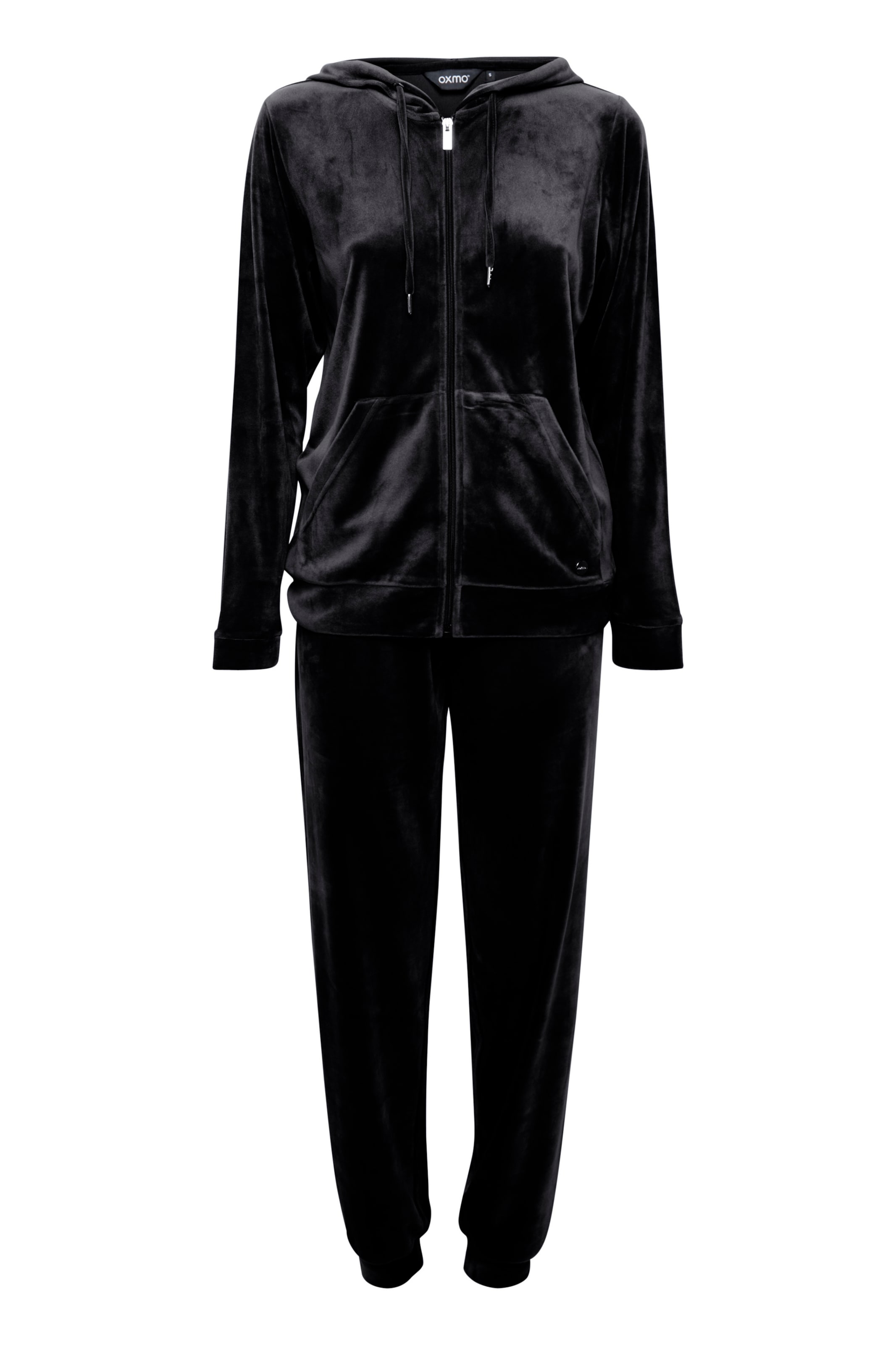 Oxmo Hausanzug 'Oxmitta' in Schwarz: Vorderseite