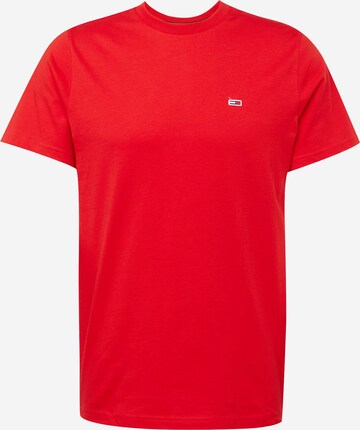 Tommy Jeans - Regular Fit Camisa em vermelho: frente