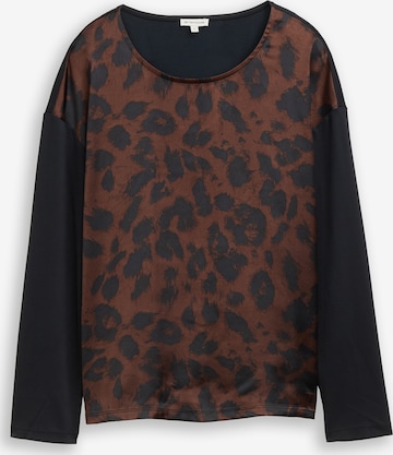 TOM TAILOR - Camisa em castanho: frente