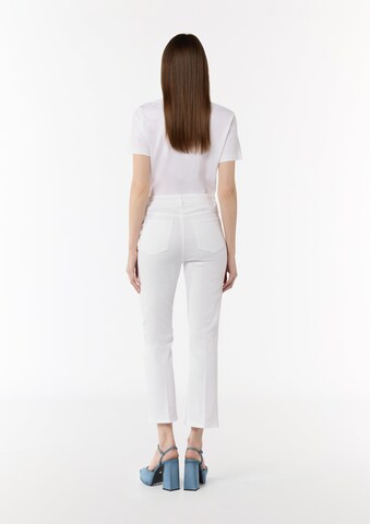 comma casual identity Boot cut Jeans in White: back