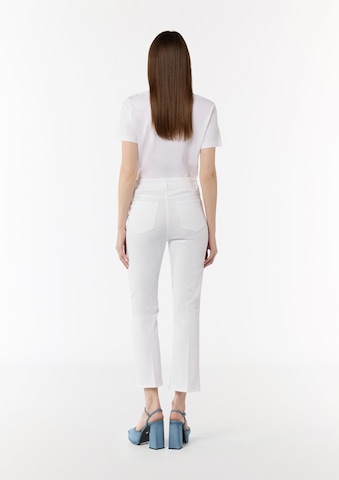comma casual identity Boot cut Jeans in White: back