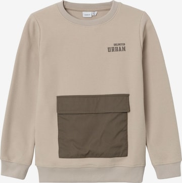 NAME IT Sweatshirt in Beige: front