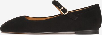 Kazar Ballet Flats with Strap in Black: front