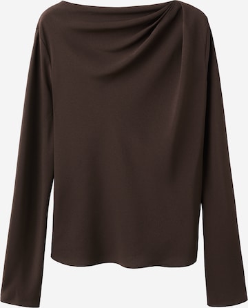 MANGO Blouse 'LUCIA' in Brown: front