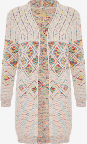 ebeeza Πλεκτή ζακέτα σε μπεζ: μπροστά