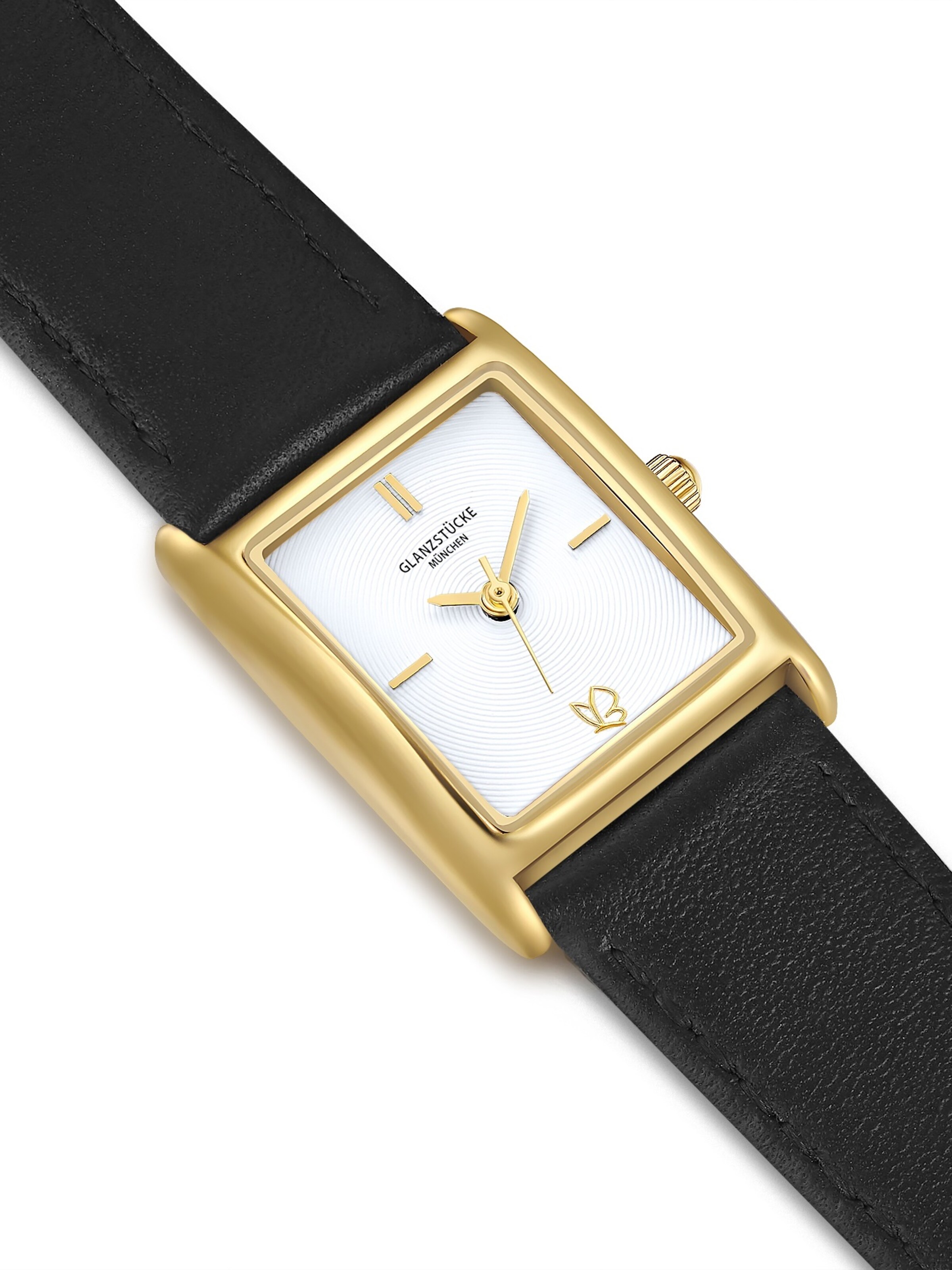 Montre à affichage analogique Glanzstücke München en or