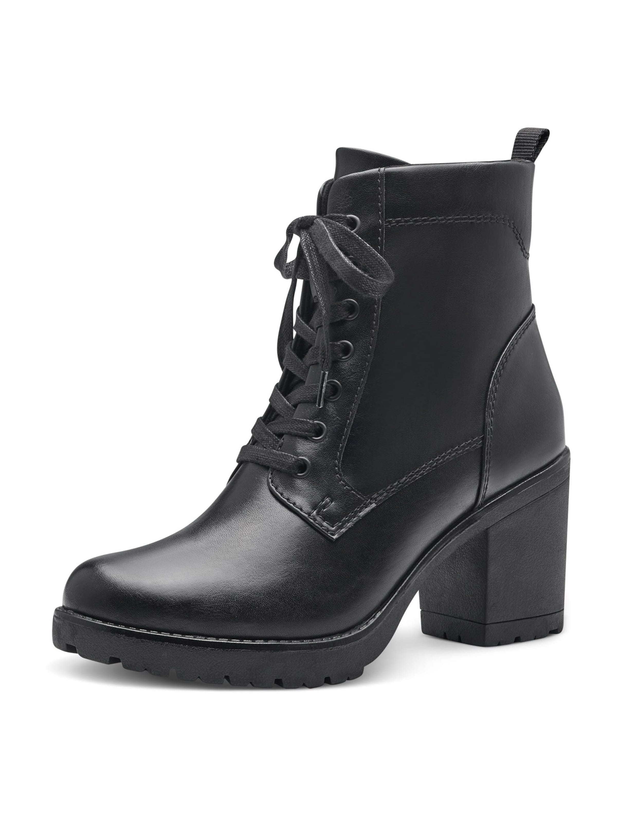 MARCO TOZZI Lace Up Ankle Boots in Black ABOUT YOU