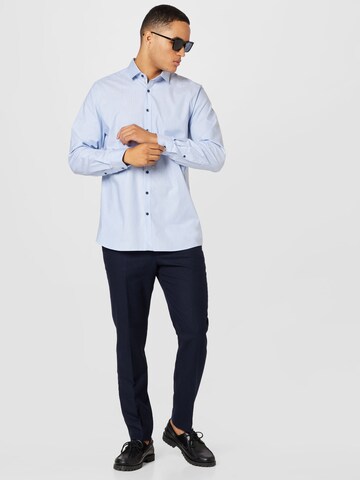 Slim fit Camicia di OLYMP in blu