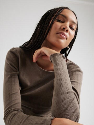 ONLY Shirt 'ONLCARLOTTA L/S TOP NOOS JRS' in Brown