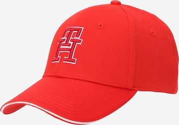 Casquette TOMMY HILFIGER en rouge : devant