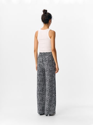 OBJECT Wide leg Pants 'OBJALBA' in Grey